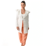 Women's V-neckline Long Sleeves with Hem Lab Coat