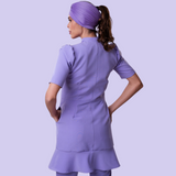 Women's Short Sleeves Priest Collar Lab Coat