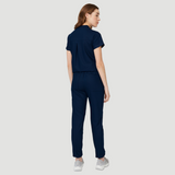 Women's Five Pockets Elastic Waist Scrub Pant