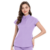 42024-T Mandarin Collar Scrub Top