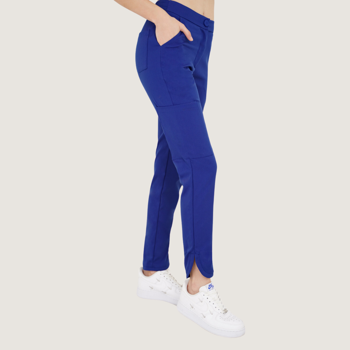 Women's Slim Six Pockets Scrub Pants