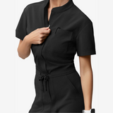 Women's Six Pockets Short Sleeves Jumpsuit