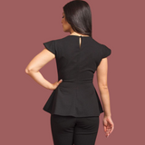 Women's Peplum-cut Slim Fit Scrub Top