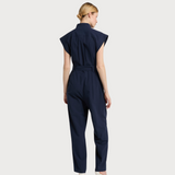 Women's Stand-up Collar Side Pockets Jumpsuit