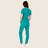 Women's Cigarette Leg Two Pockets Scrub Pant