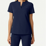 Women's V-neck One-Pocket Slim Scrub Top