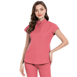 42024-T Mandarin Collar Scrub Top