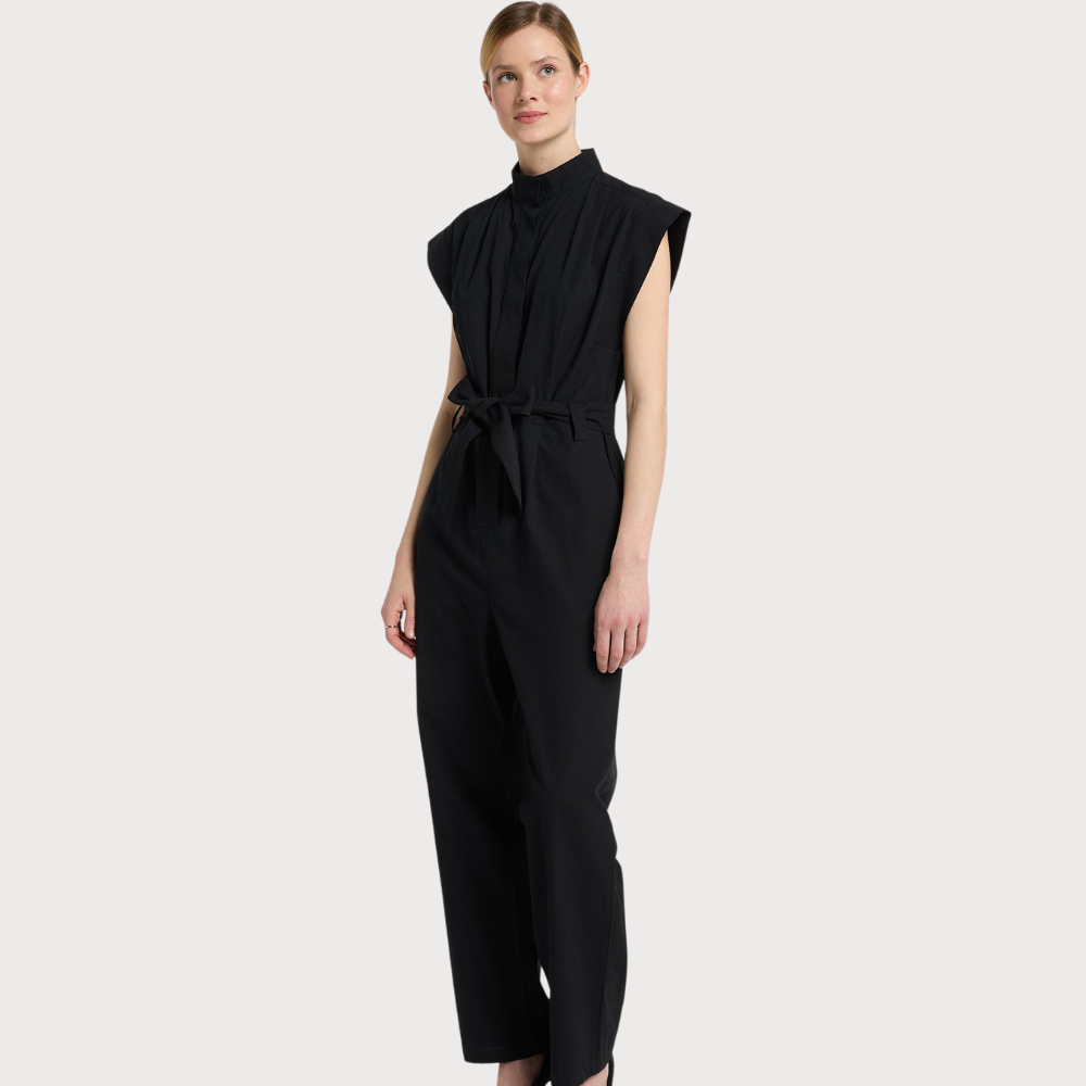 Women's Stand-up Collar Side Pockets Jumpsuit