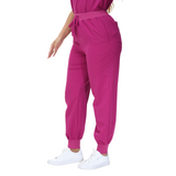 Belinda Five-Pocket Jogger Scrub Pants with vibrant drawstring and yoga waistband.