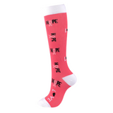 Pink Ribbon Knitted Compression Socks