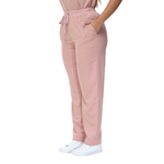 Beata Six-Pocket Straight Scrub Pants with adjustable drawcord and vibrant design.