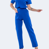 Women's Side Elastic Waistband Slim Fit Scrub Pant