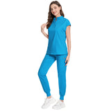 Abigail Mandarin Collar Scrub Top