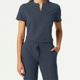 Women's V-neck One-Pocket Slim Scrub Top