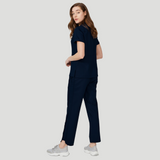 Women's Elastic Waist Three Pockets Scrub Pant