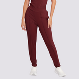 Women's High-waisted Plain Front Scrub Pant