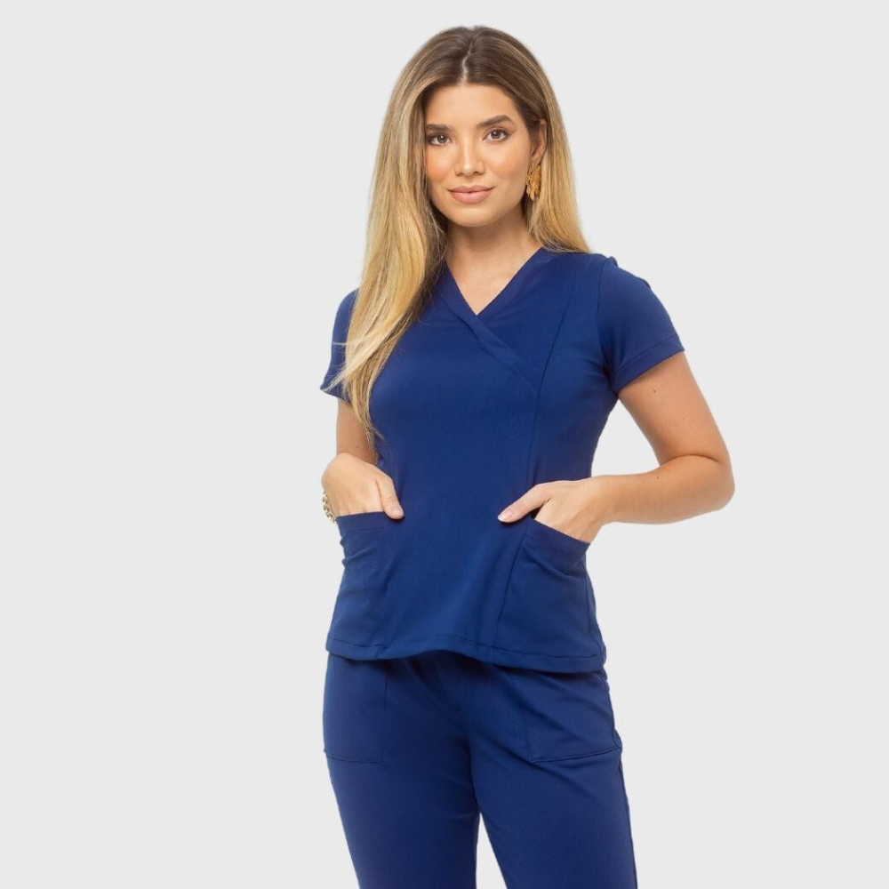 Women's V-neck Sporty Look Scrub Top