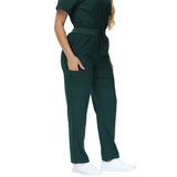 Beata Six-Pocket Straight Scrub Pants with adjustable drawcord and vibrant design.