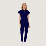 Women's Zipper Scrub Top