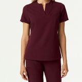 Women's V-neck One-Pocket Slim Scrub Top