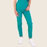 Women's Cigarette Leg Two Pockets Scrub Pant