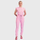 Women's Sporty Elastic Waist Scrub Pant