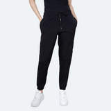 Women's Elastic Waistband Multiple Pockets Scrub Pant