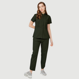 Women's Elastic Waist Three Pockets Scrub Pant