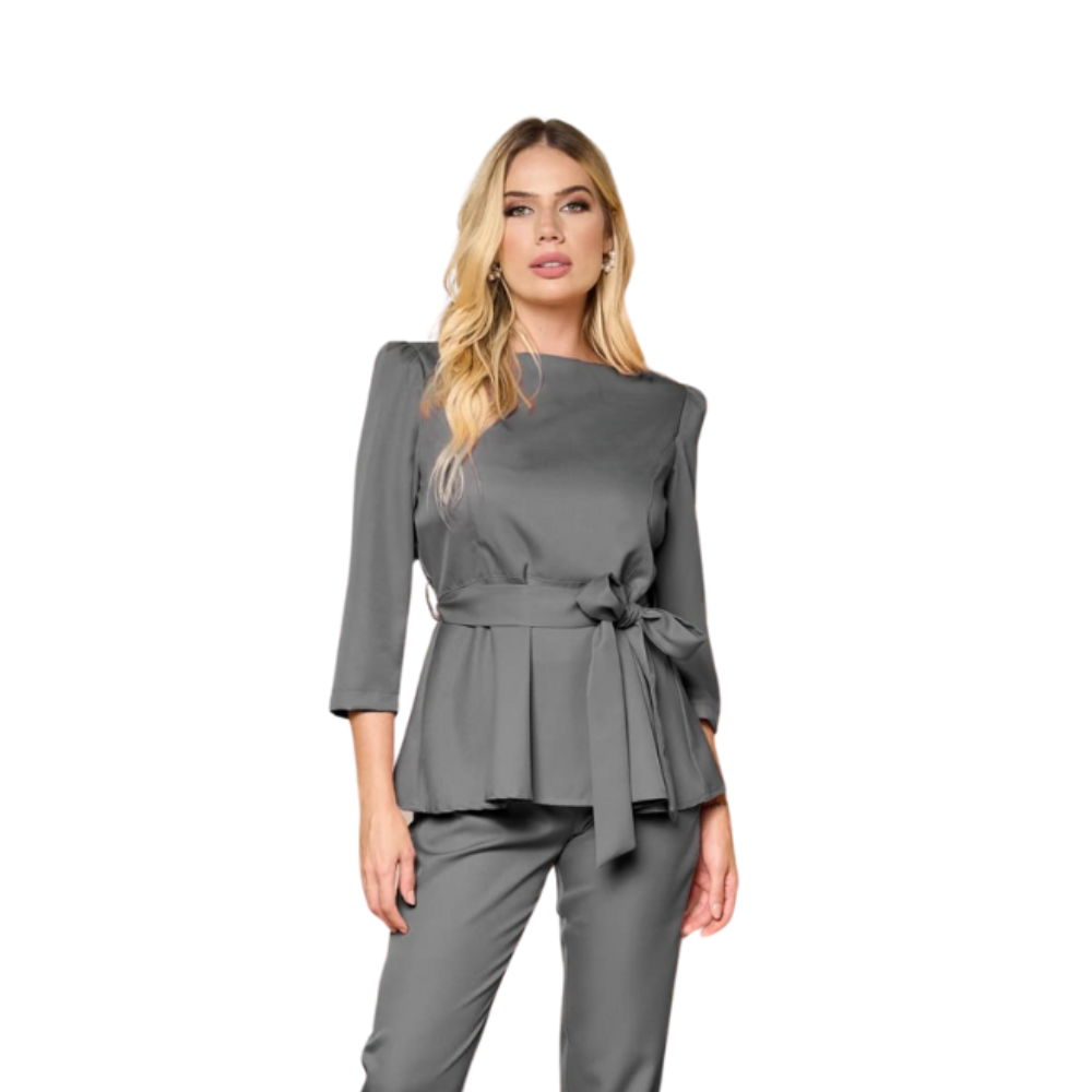 Women's Peplum Style Princess Sleeves Scrub Top