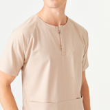 Men's Raglan Sleeve Three Pockets Scrub Top