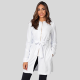 Women's Slim Fit Lab Coat With Puff Sleeves