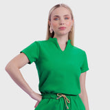 Women's High V Neck Scrub Top