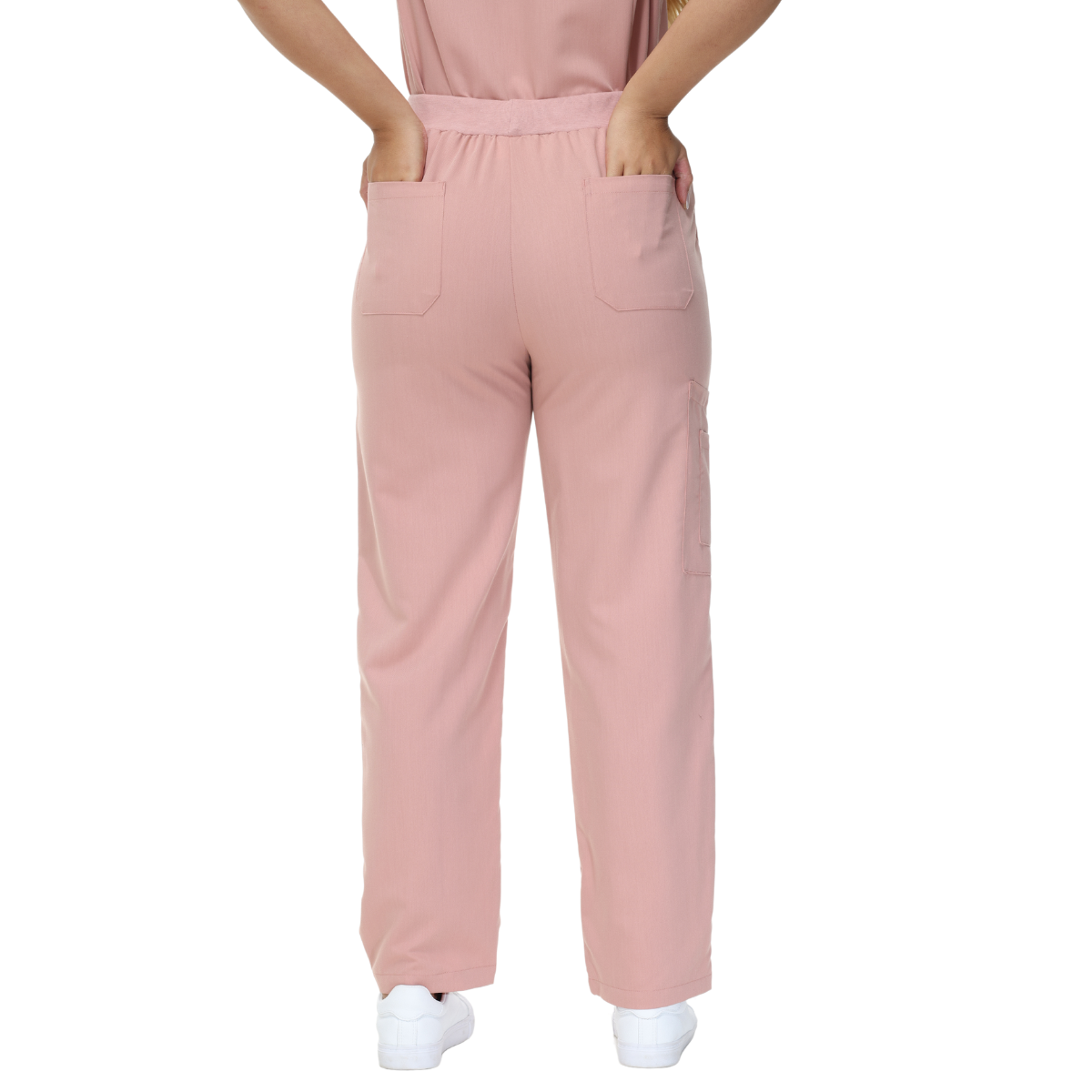 Beata Six-Pocket Straight Scrub Pants with adjustable drawcord and vibrant design.