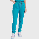 Women's Sporty Elastic Waist Scrub Pant