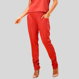 Women's Elastic Waist Slim Fit Scrub Pant