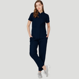 Women's Elastic Waist Three Pockets Scrub Pant