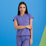 Women's V-neck Sporty Look Scrub Top