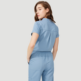 Women's Mostra Collar Two Side Pockets Scrub Top