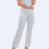 Women's Side Elastic Waistband Slim Fit Scrub Pant