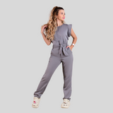 Women's Fly Sleeve Crew Neck Scrub Top