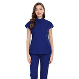 42024-T Mandarin Collar Scrub Top