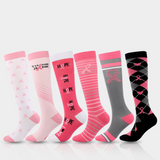 Pink Ribbon Knitted Compression Socks