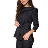 Women's Peplum Style Princess Sleeves Scrub Top