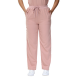 Beata Six-Pocket Straight Scrub Pants with adjustable drawcord and vibrant design.