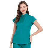 42024-T Mandarin Collar Scrub Top