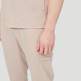 Men's Elastic Waist Five Pockets Scrub Pant