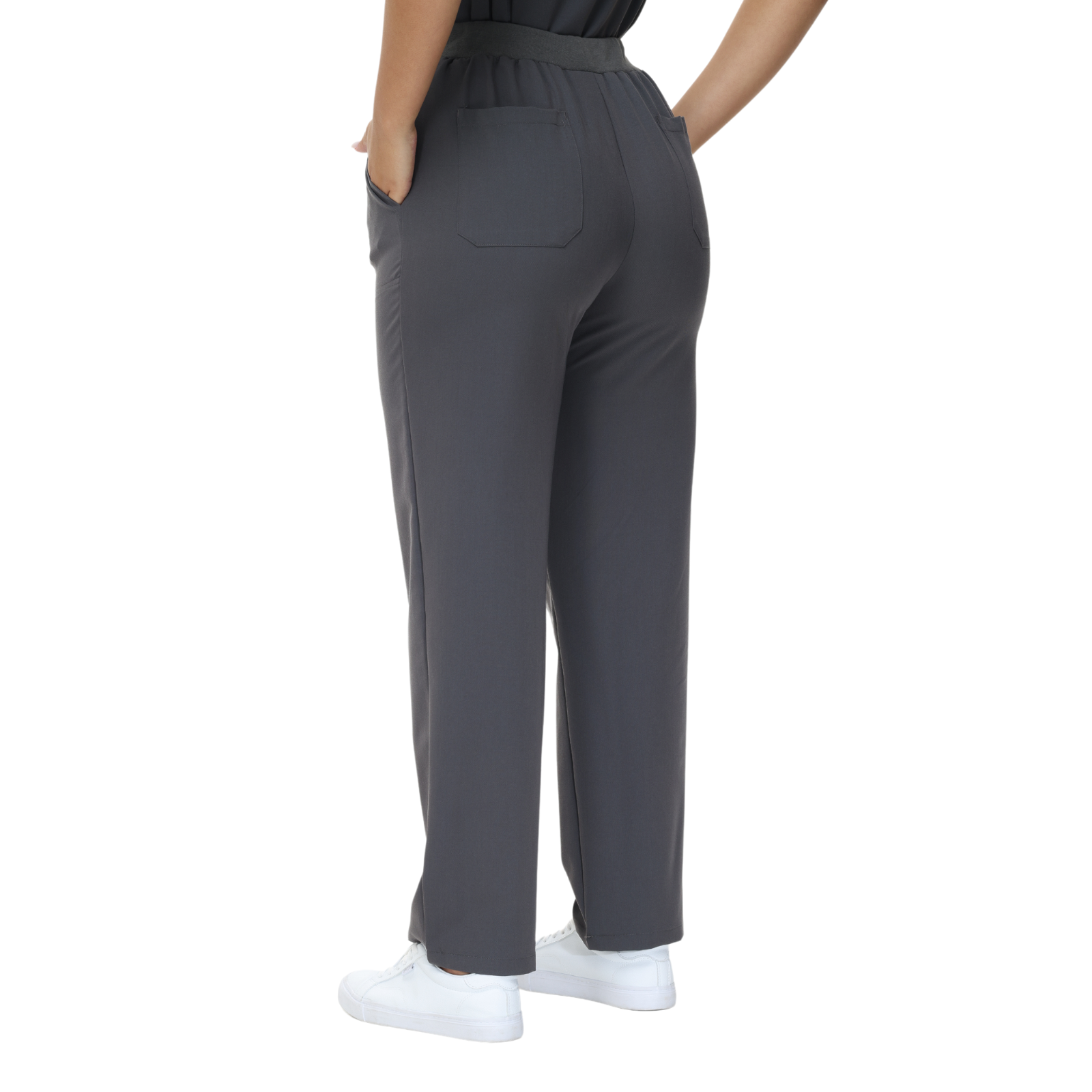 Beata Six-Pocket Straight Scrub Pants with adjustable drawcord and vibrant design.