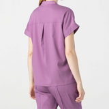 Banded Collar Scrub Top