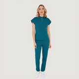 Women's Zipper Scrub Top