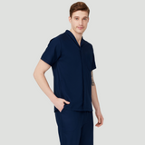 Men's Mostra Collar Three Pockets Scrub Top